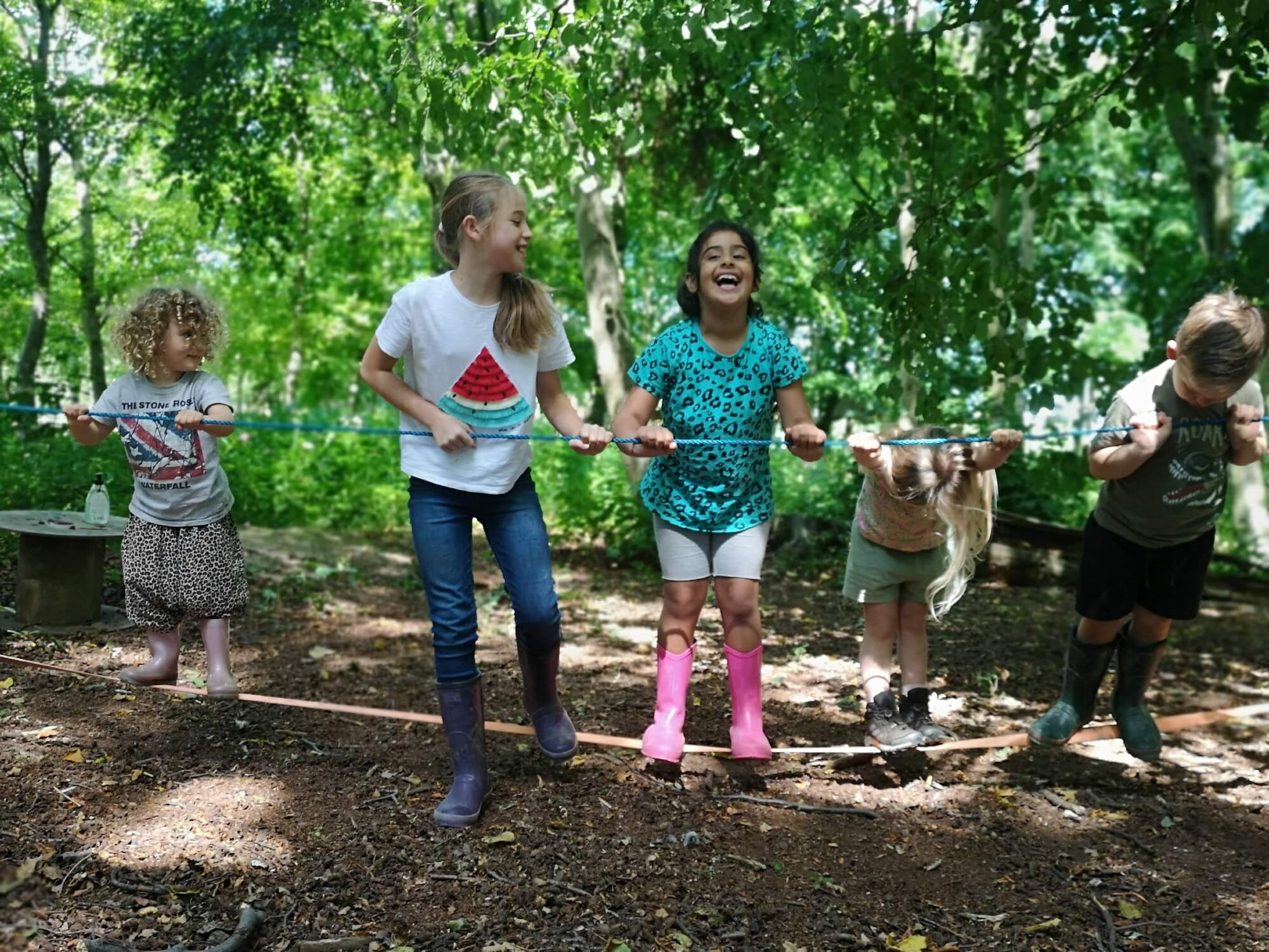 Kids playing at Born of the Forest