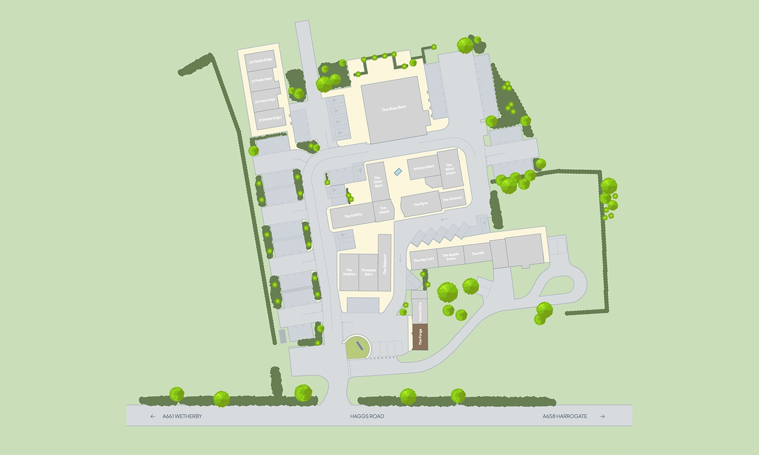 The Forge Estate map at Rudding Estate
