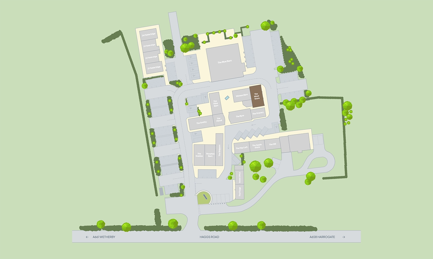 The Wool Store Estate Map at Rudding Estate