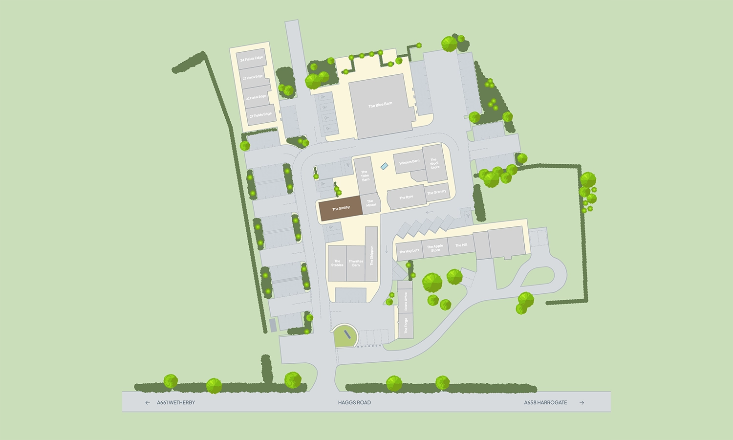 The Smithy Estate map Rudding Estate