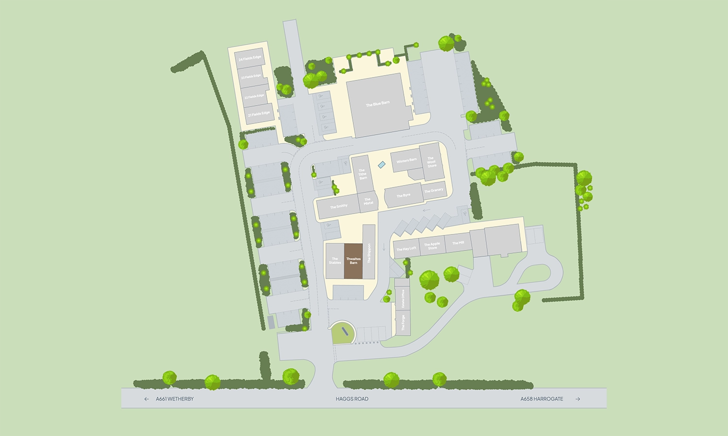 Thwaites barn estate map
